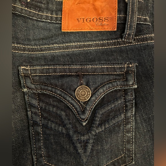 Vigoss Fit/Bootcut Embroidered Button Pockets Size 9 Long Inseam 37” - Picture 5 of 9
